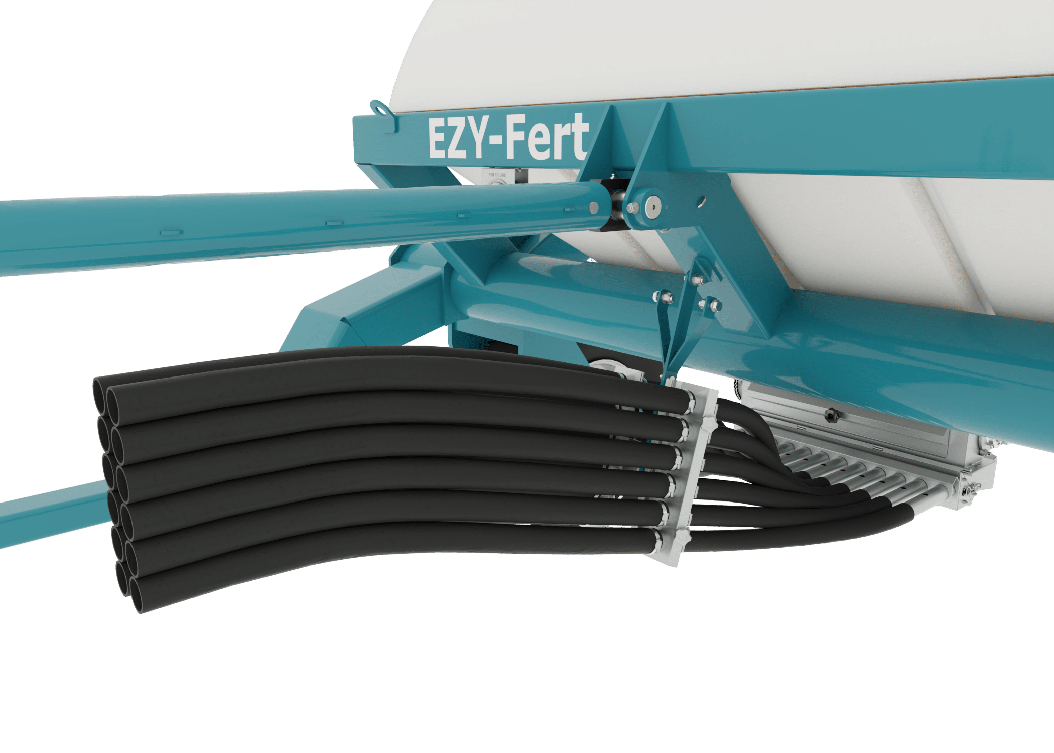 Various row configurations for fertiliser distribution