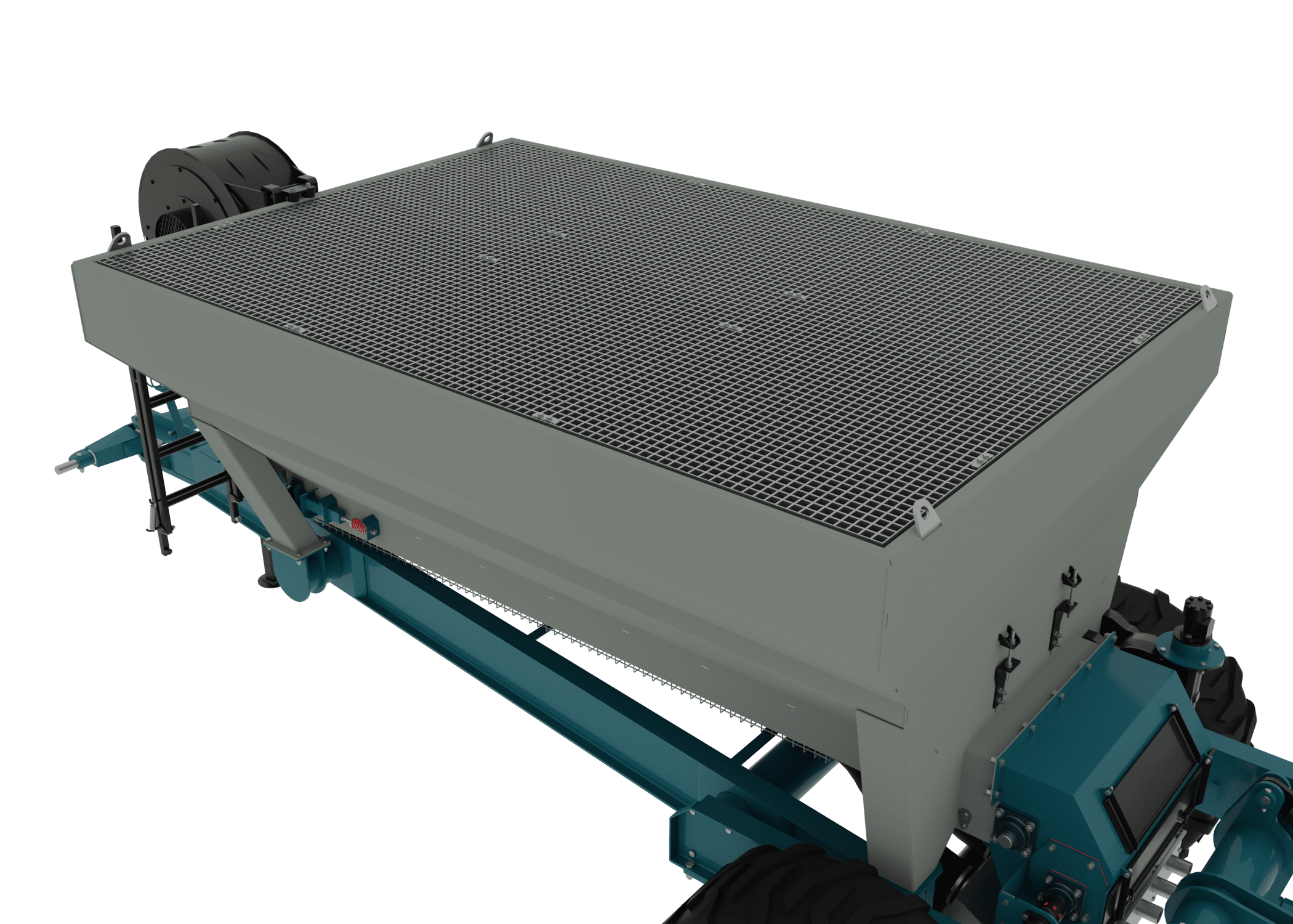 8 m³ bunker capacity & protective intake grating